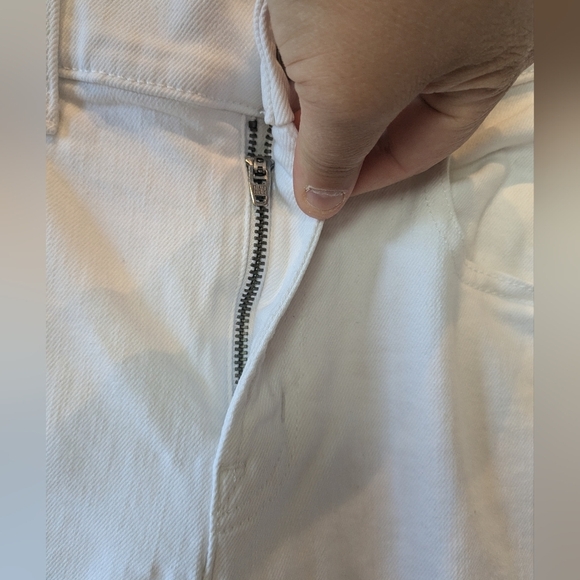 GAP Girlfriend Mid Rise White Pants Size 26 99% Cotton - Picture 7 of 13